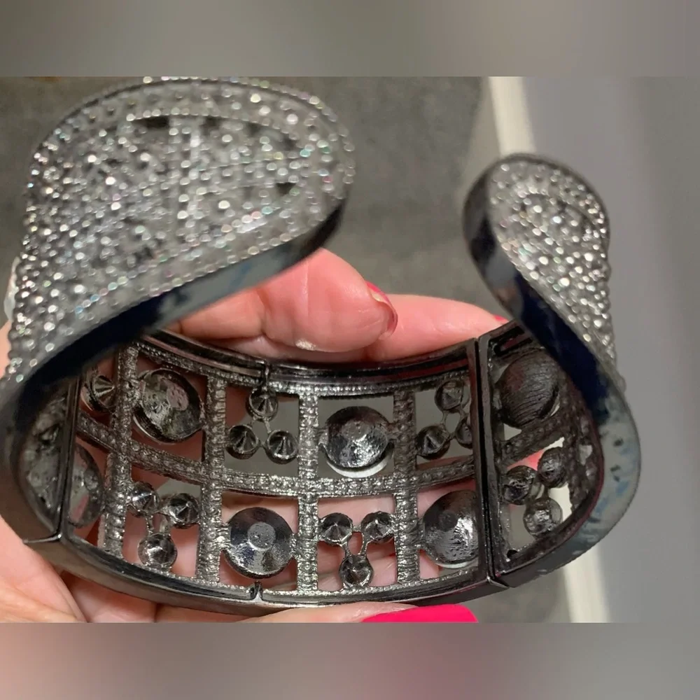 Gemstone Silver Cuff Bracelet
